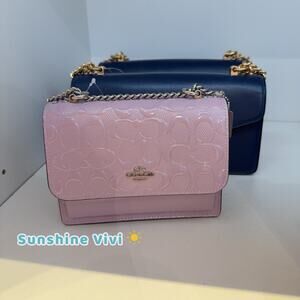 NWT Coach Mini Klare Crossbody Bag In Signature Leather Light Violet CDB11